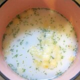 パセリの牛乳スープ